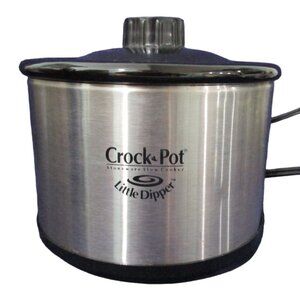 Crock-Pot Little Dipper Stainless Steel Mini Slow Cooker GUC